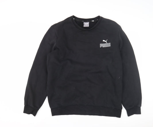Puma Men's Black Sweatshirt M Pullover Logo