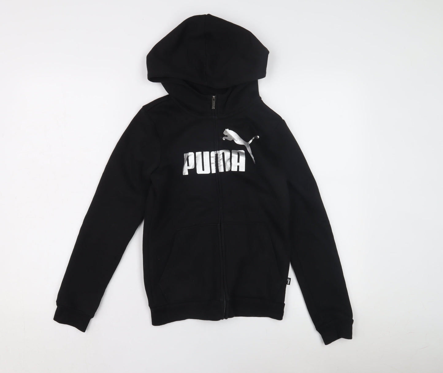 Puma Boys Black Full Zip Hoodie - 11-12 Years