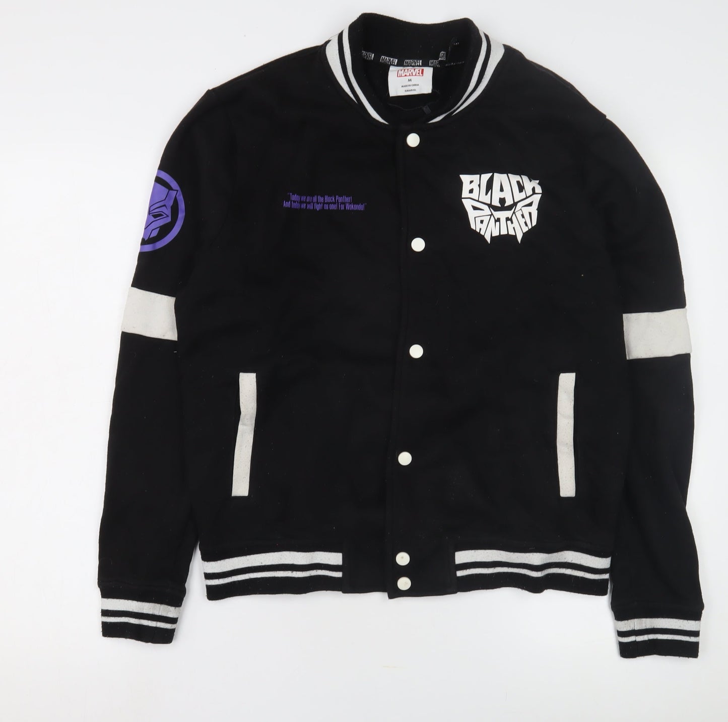 Marvel Unisex Black Panther Varsity Jacket M