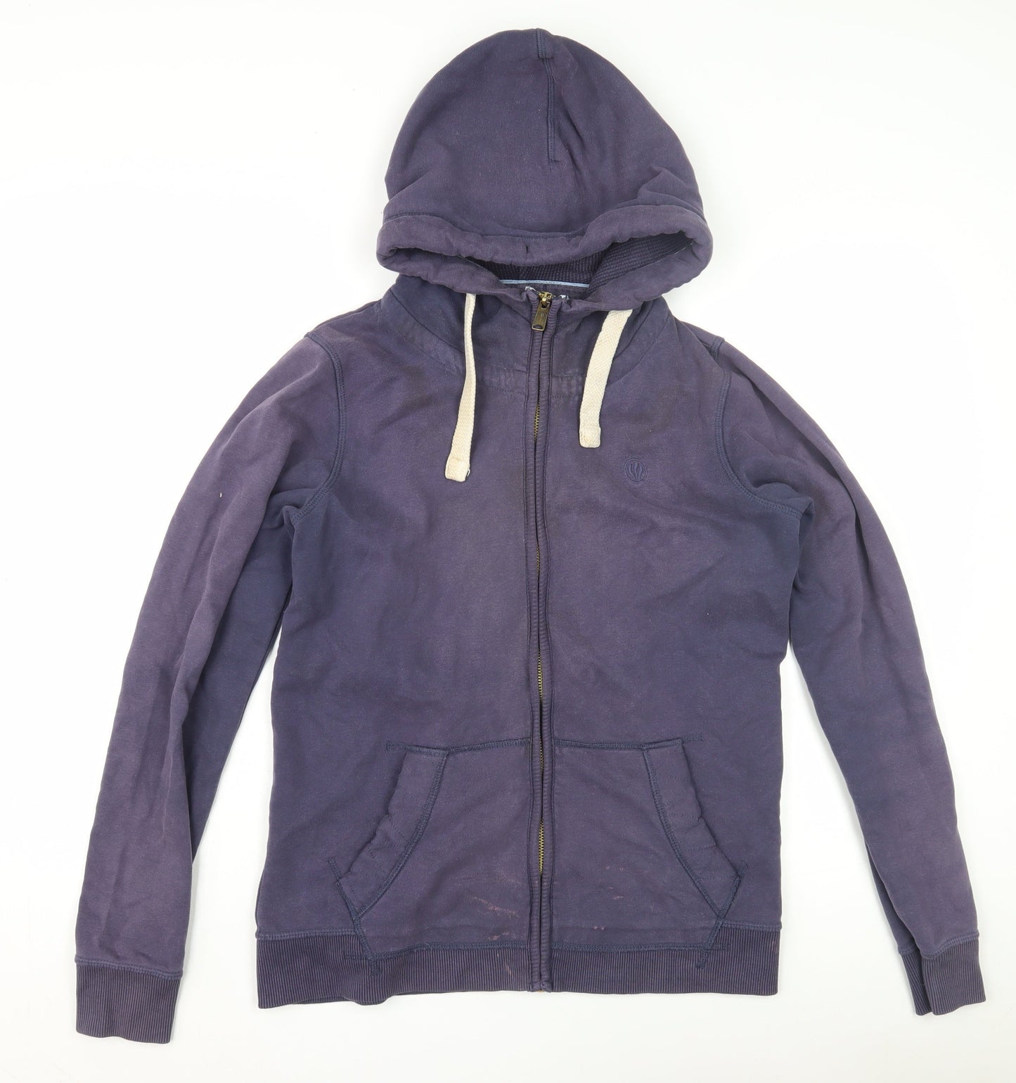 Fat Face Women's Blue Hoodie Size 10 Full Zip Casual