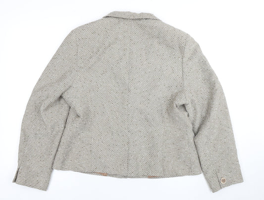 Alex & Co. Women's Beige Bouclé Blazer Size 16