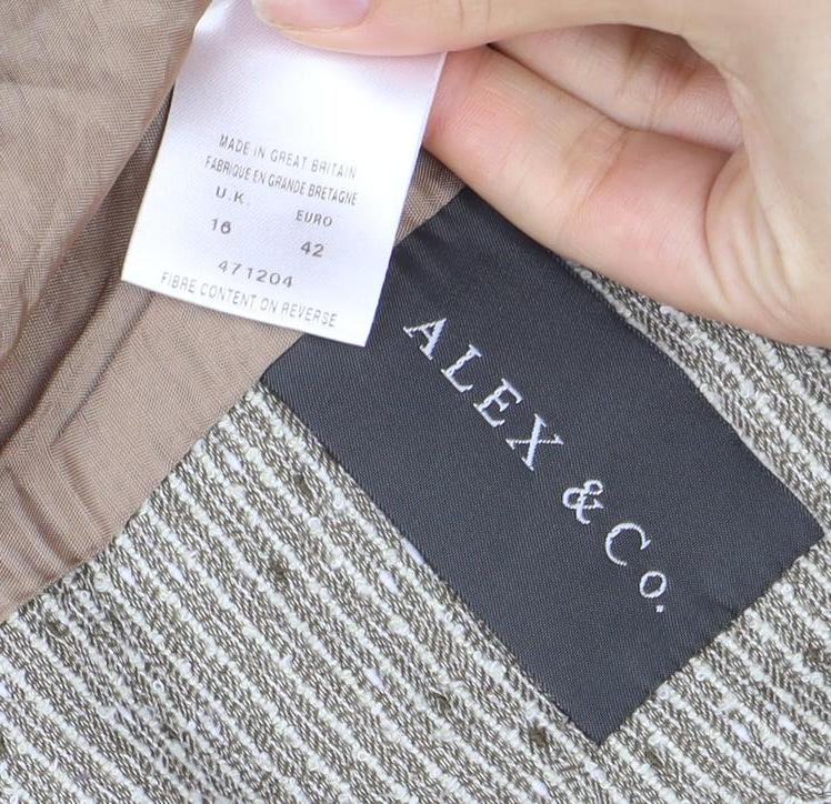 Alex & Co. Women's Beige Bouclé Blazer Size 16