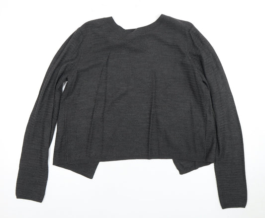 Fat Face Women's Black Cardigan, Size 10, Crew Neck