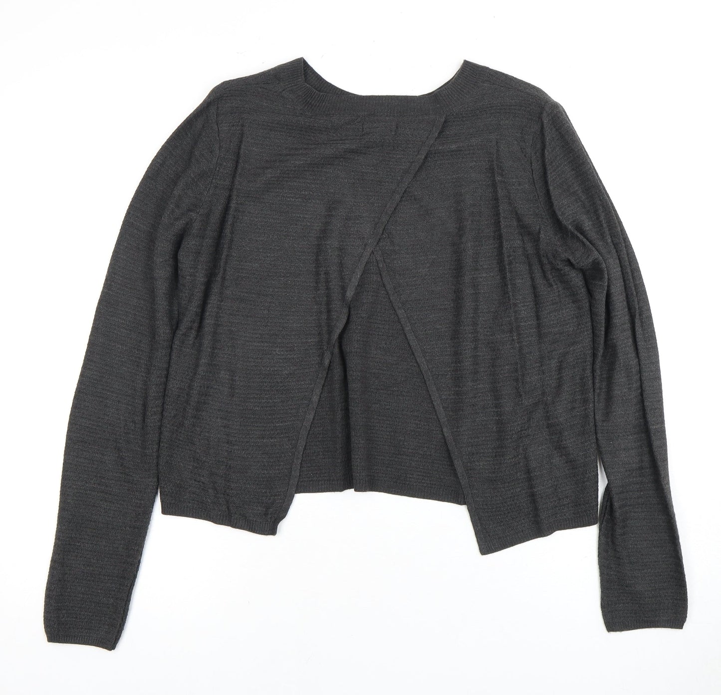 Fat Face Women's Black Cardigan, Size 10, Crew Neck