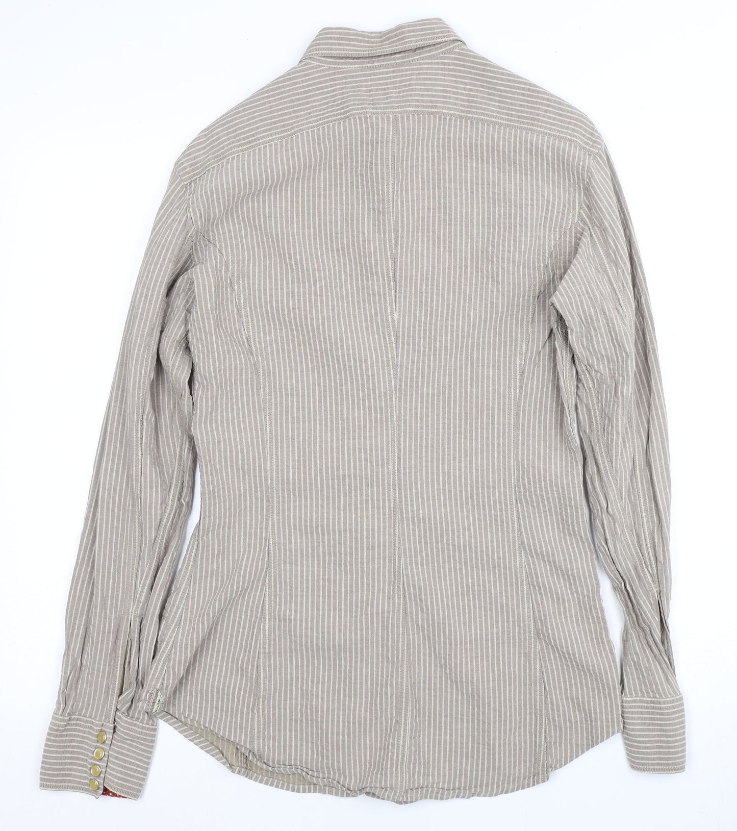 Unisex Adultss UK Size 15 1/2 Paul Smith Beige Linen Button-Up