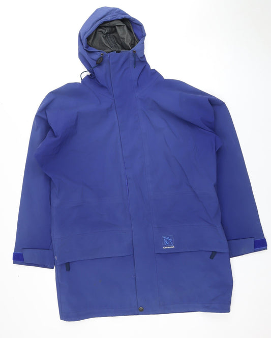Karrimor Men's Blue Rain Coat Medium Hooded Waterproof