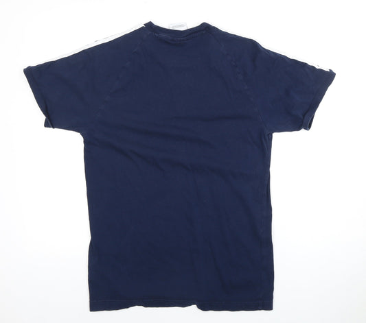 Adidas Men's Blue Crew Neck T-Shirt, M, Short Sleeve