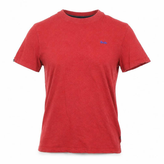 Mens UK Size S Superdry Red  Cotton T-Shirt