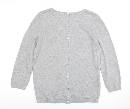 Laura Ashley Women's Grey Cardigan Size 10