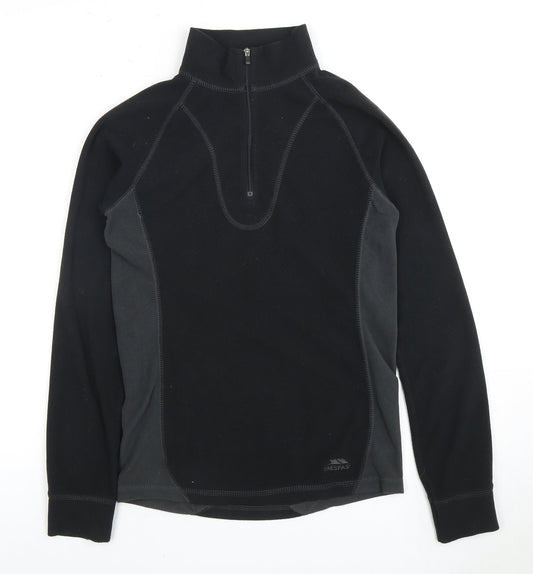 Trespass Women's Black 1/2 Zip Pullover Sweatshirt XS