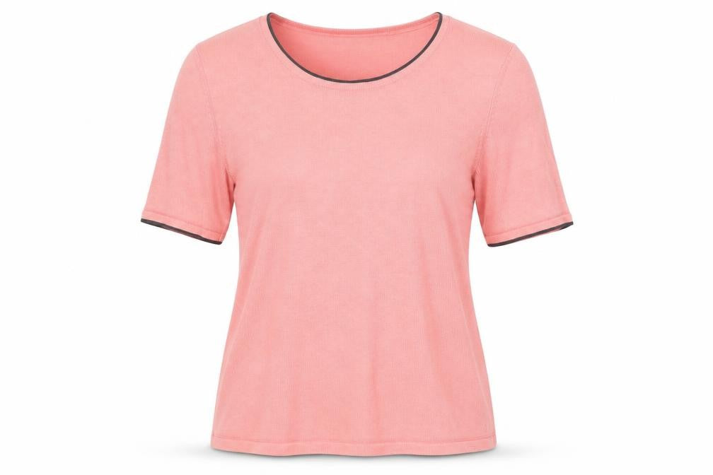 Womens UK Size S Jacques Vert Pink Viscose T-Shirt