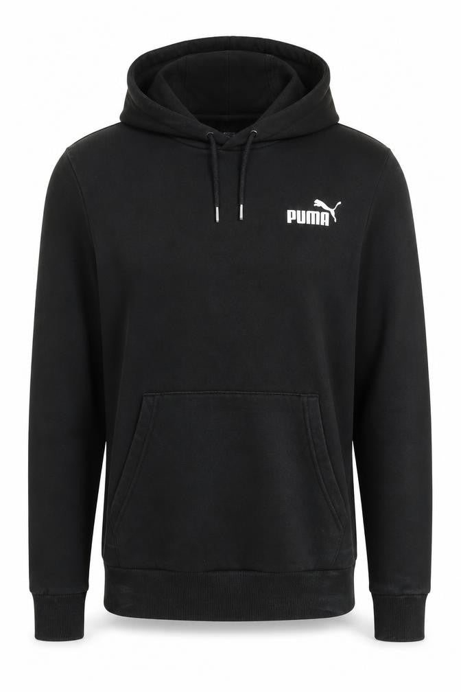 Mens UK S Regular PUMA Black Pullover Hoodie