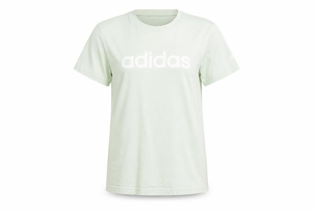Womens UK Size M adidas Green 100% Cotton T-Shirt