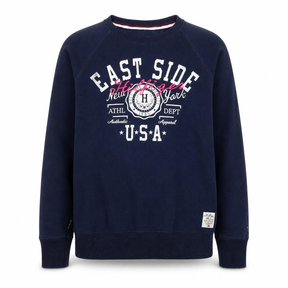 Unisex Adults UK M Regular Tommy Hilfiger Blue Pullover Sweatshirt