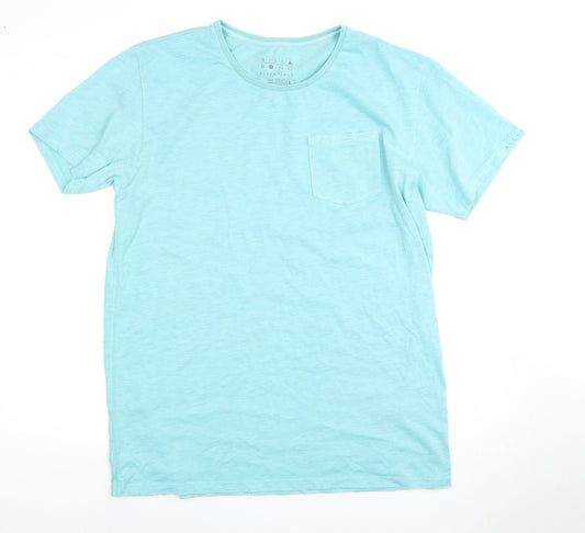 Billabong Men's Blue Cotton Crew Neck T-Shirt L
