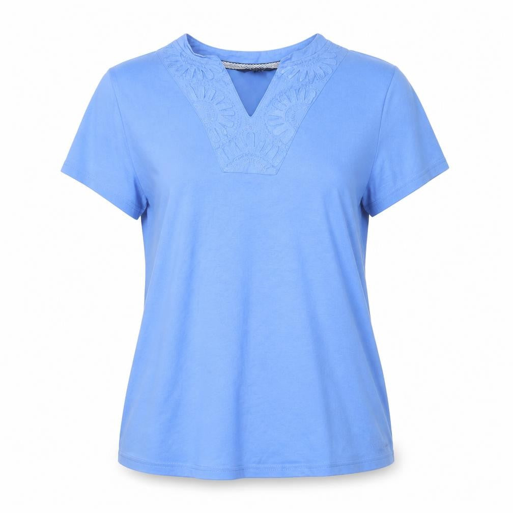 Womens UK Size 18 Maine New England Blue Cotton T-Shirt