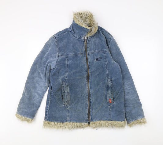 O'Neill Women's Blue Corduroy Jacket, Size 8