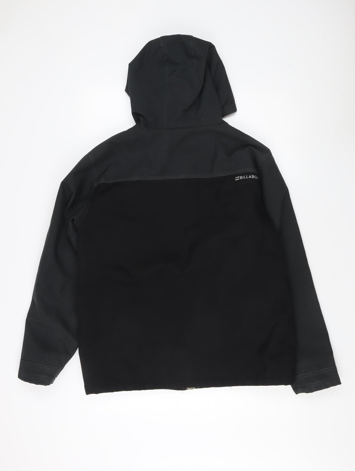 Billabong Men's Black Hooded Jacket Size 16