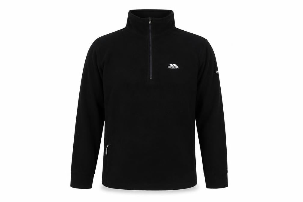 Mens UK S Regular Trespass Black Full Zip Sweatshirt