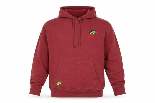 Mens UK M Regular Nike Red Pullover Hoodie