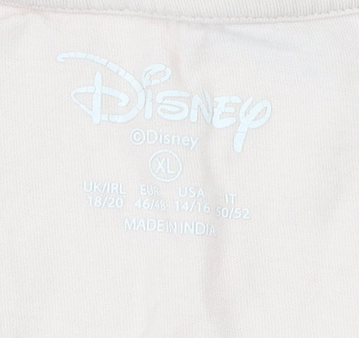 Disney Women's Pink XL Basic T-Shirt