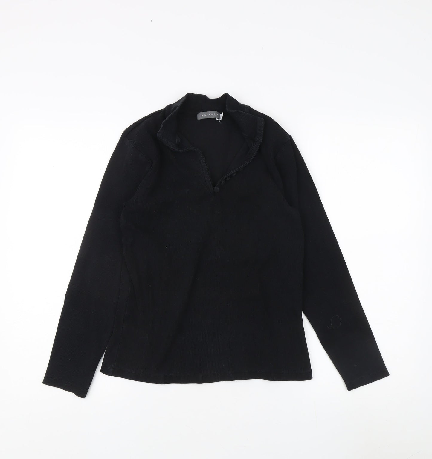 Mint Velvet Black Women's Long Sleeve Top M