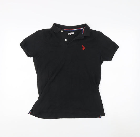 U.S. Polo Assn. Boys' Black Polo Shirt, 12-13 Years