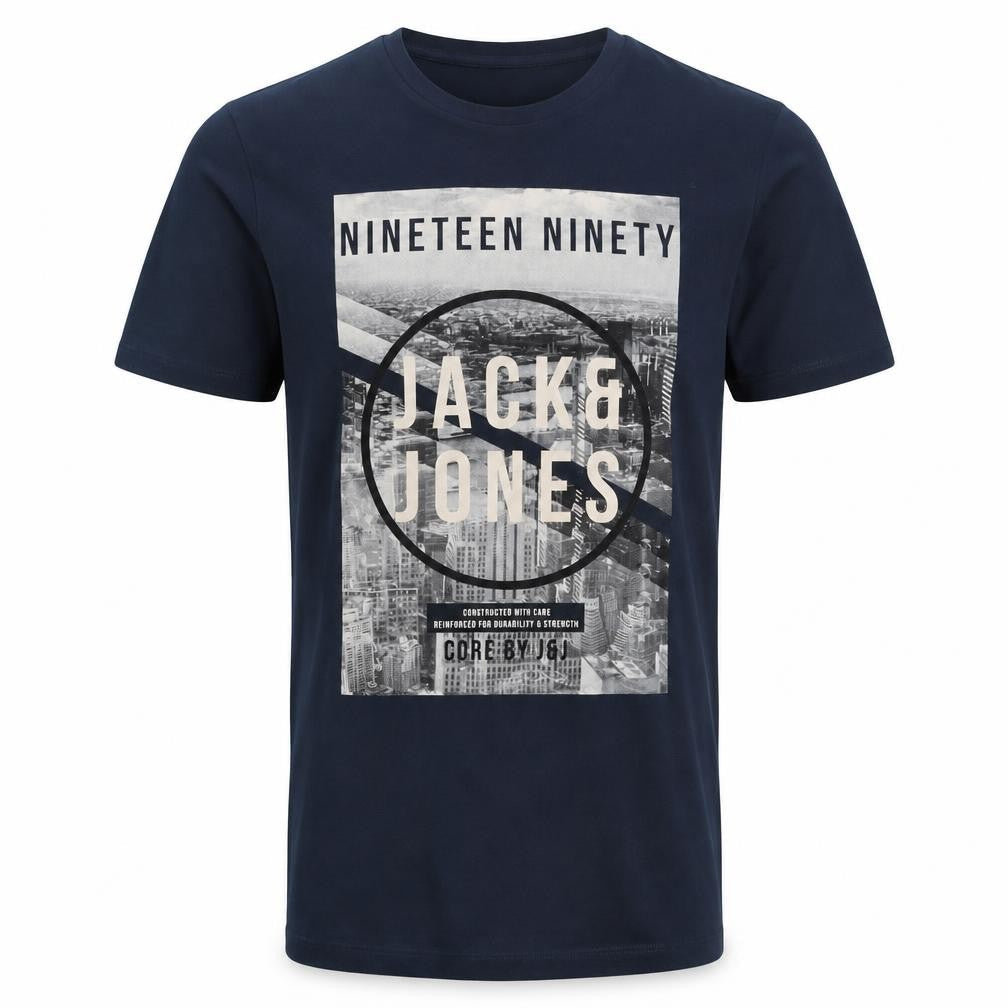Mens UK Size L JACK & JONES Blue  Cotton T-Shirt