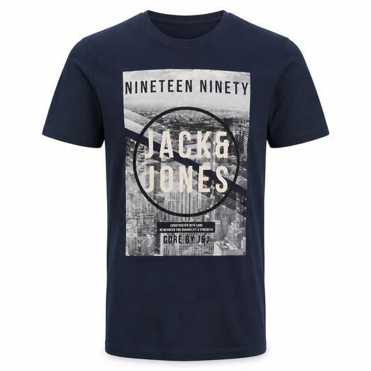Mens UK Size L JACK & JONES Blue  Cotton T-Shirt