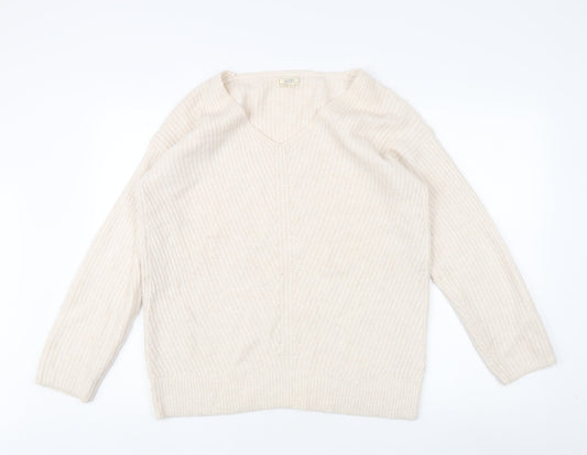 Fat Face Women's Ivory Knit Pullover Jumper Size 12