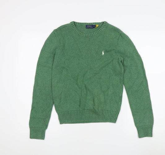 Polo Ralph Lauren Women's Green Pullover Jumper, M
