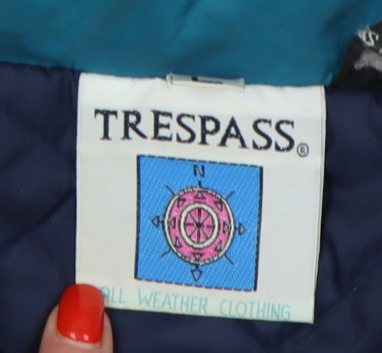 Trespass Men's Blue Hooded Parka Jacket L