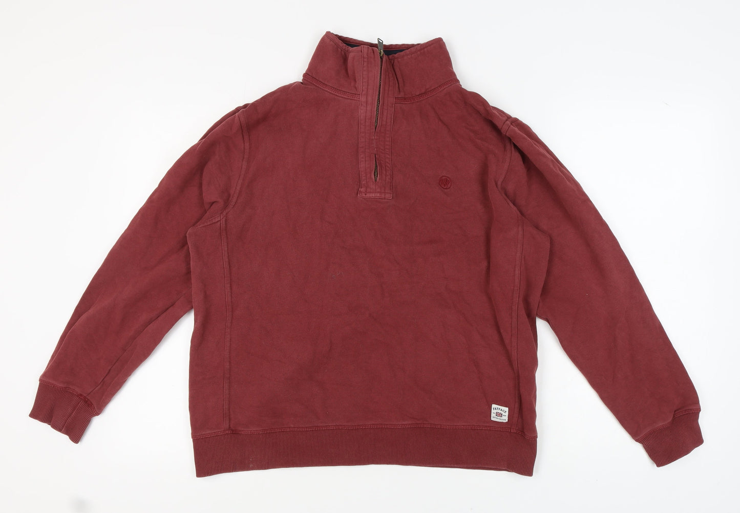 Fat Face Men's Red 1/4 Zip Sweatshirt M