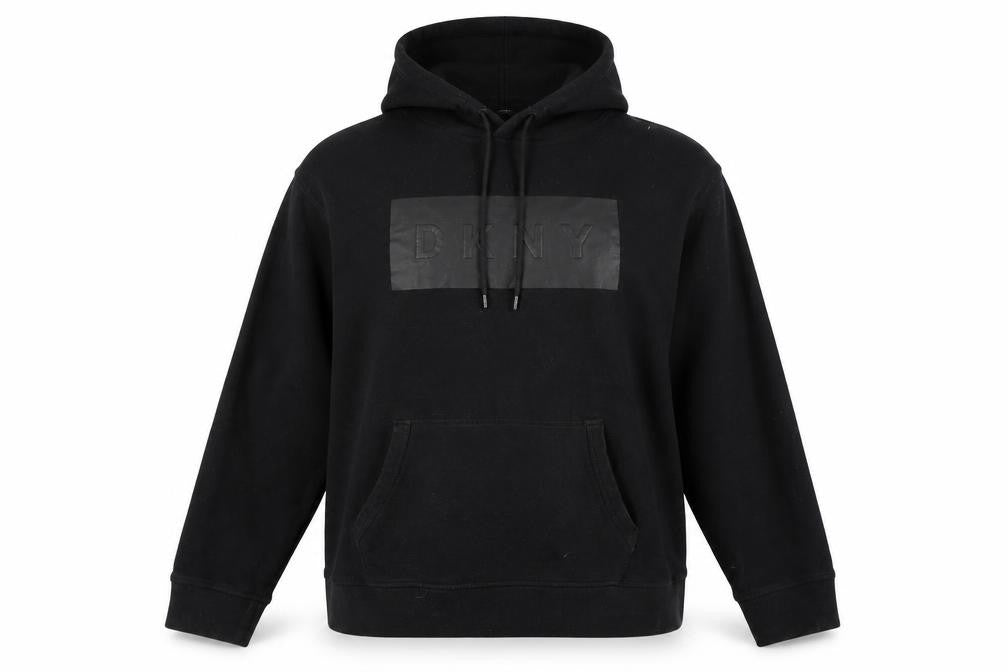 Unisex Adults UK XL Regular DKNY Black Pullover Hoodie