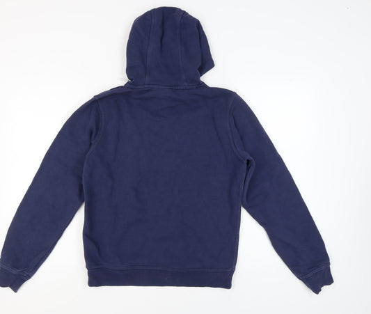 Nike Men's Blue Graphic Pullover Hoodie - Size S
