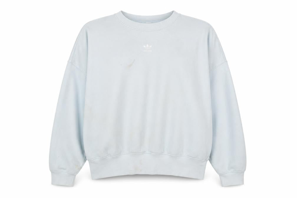 Womens UK 16 Relaxed adidas Blue Pullover Sweatshirt