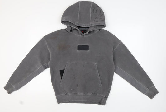 Nike Men's Grey S Pullover Hoodie with Pockets
