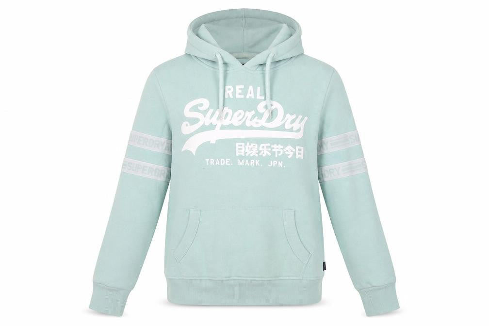 Womens UK 8 Regular Superdry Green Pullover Hoodie