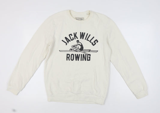 Jack Wills Women's Ivory Classic Fit Sweatshirt, S