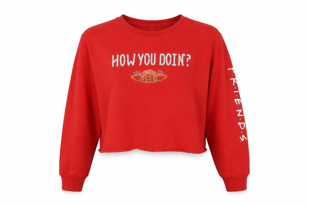 Friends Women’s Red Pullover Sweatshirt XL Casual