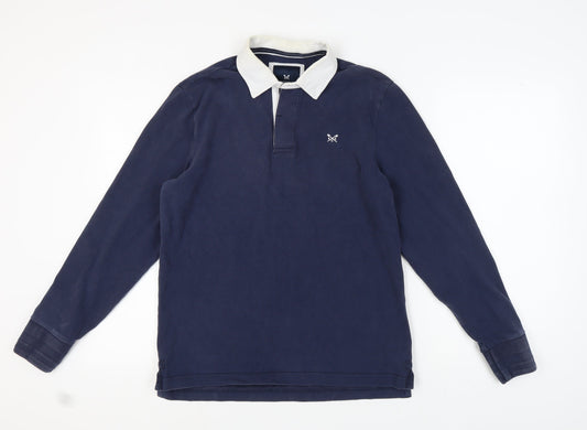 Crew Clothing Men's Blue Logo Sweatshirt, Size S