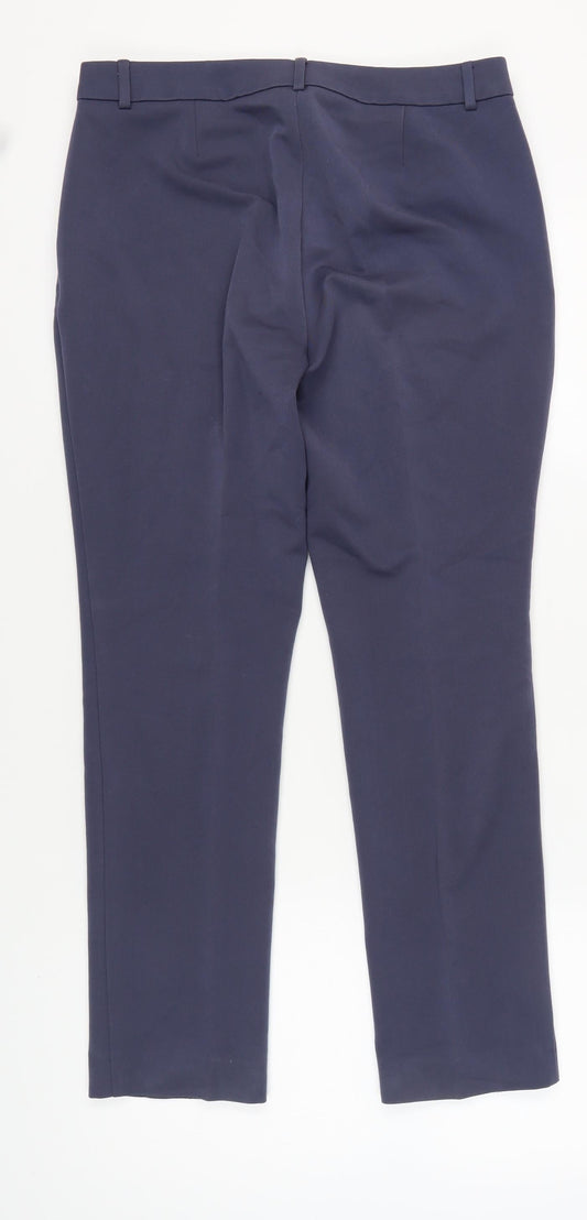 Marks and Spencer Women's Blue Trousers Size 14 Workwear