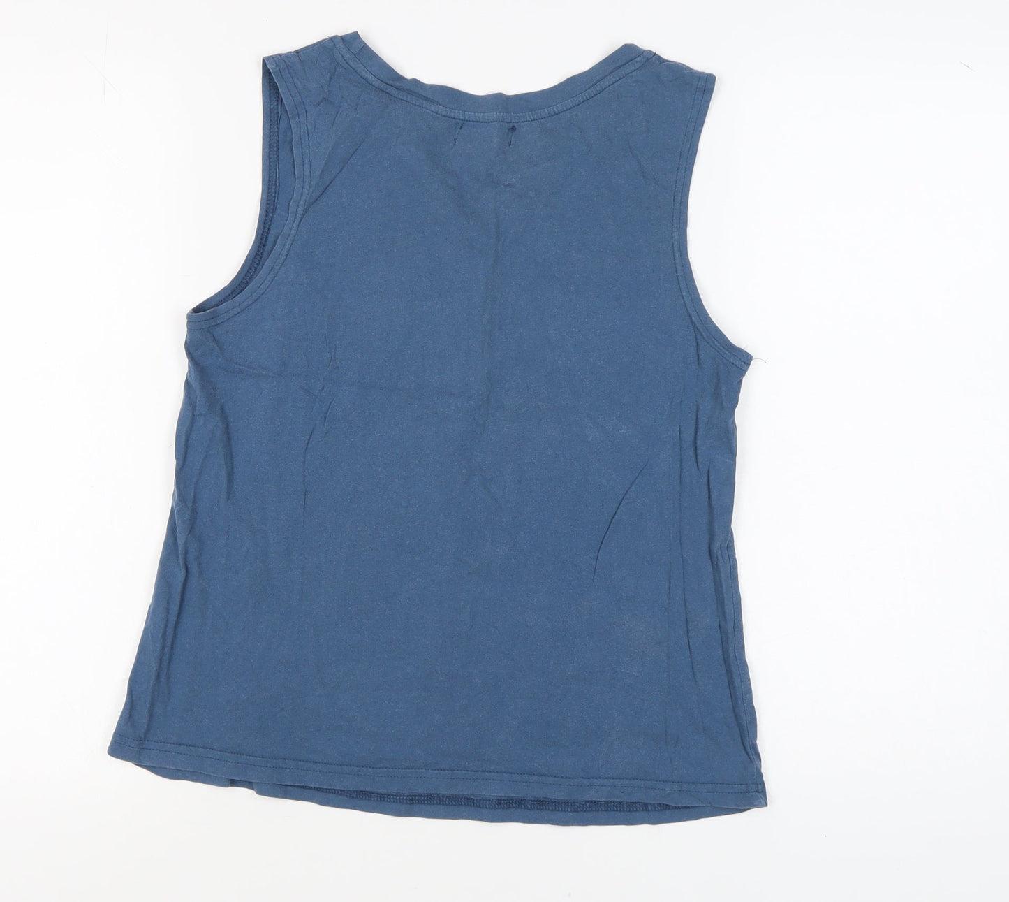 Kitschen Women's Blue Graphic Tank Top, Size M