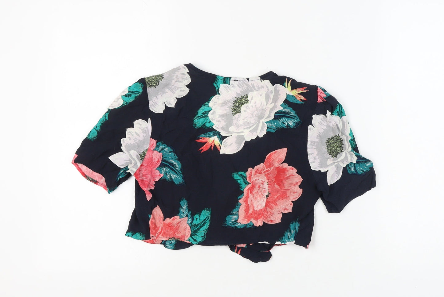 Zara Women's Multicoloured Floral Wrap Blouse XS