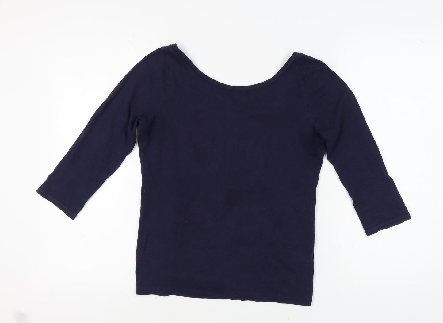 J.Crew Women's Blue 3/4 Sleeve Scoop Neck Top S