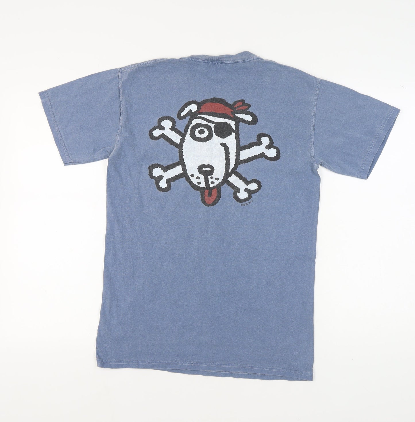 Comfort Colors Men's Blue Graphic Print T-Shirt Size S