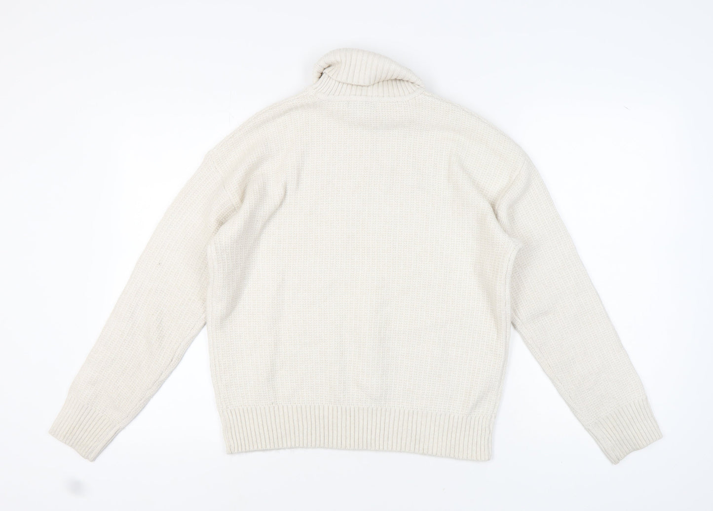 Marks and Spencer Women's Ivory Roll Neck Jumper M