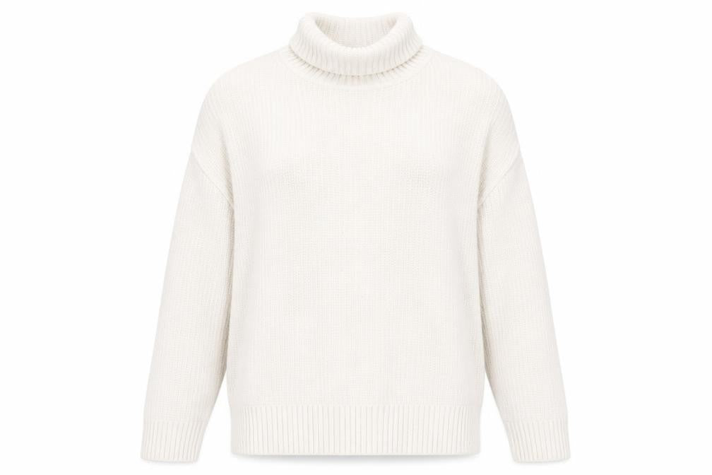 Marks and Spencer Women's Ivory Roll Neck Jumper M
