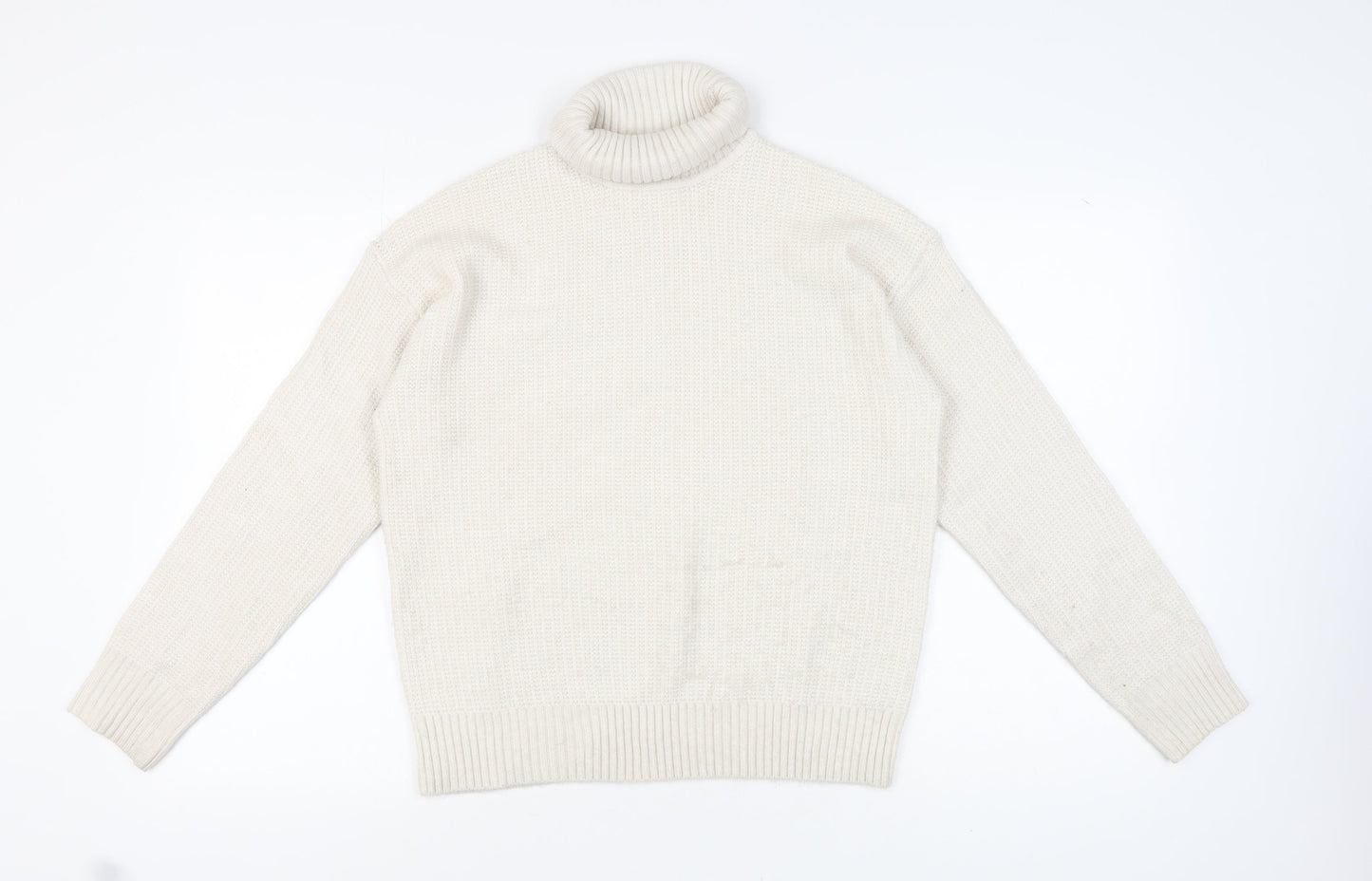 Marks and Spencer Women's Ivory Roll Neck Jumper M