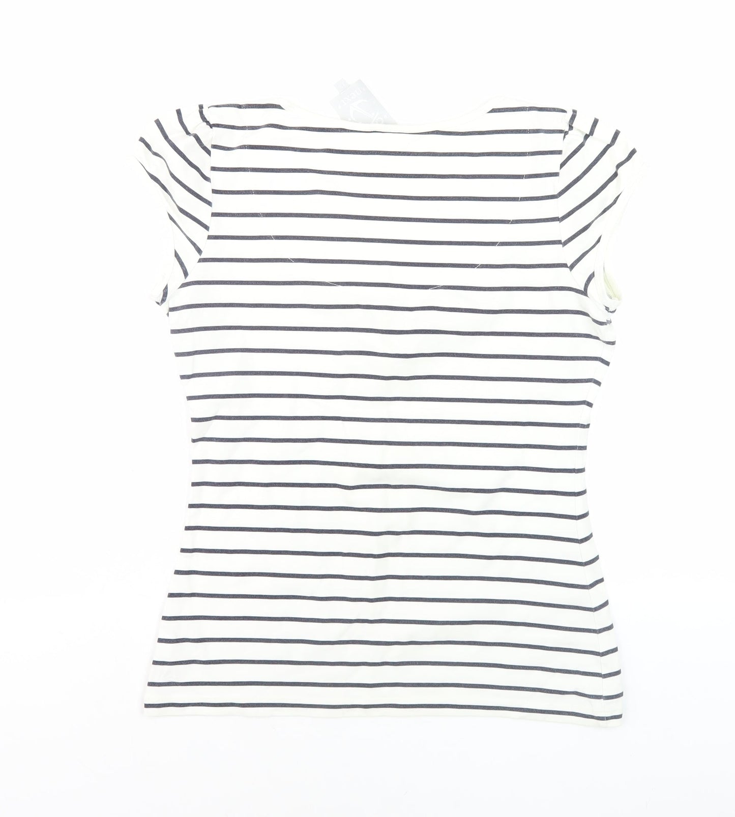 Next Women's White Striped T-Shirt - Size 12 Petites